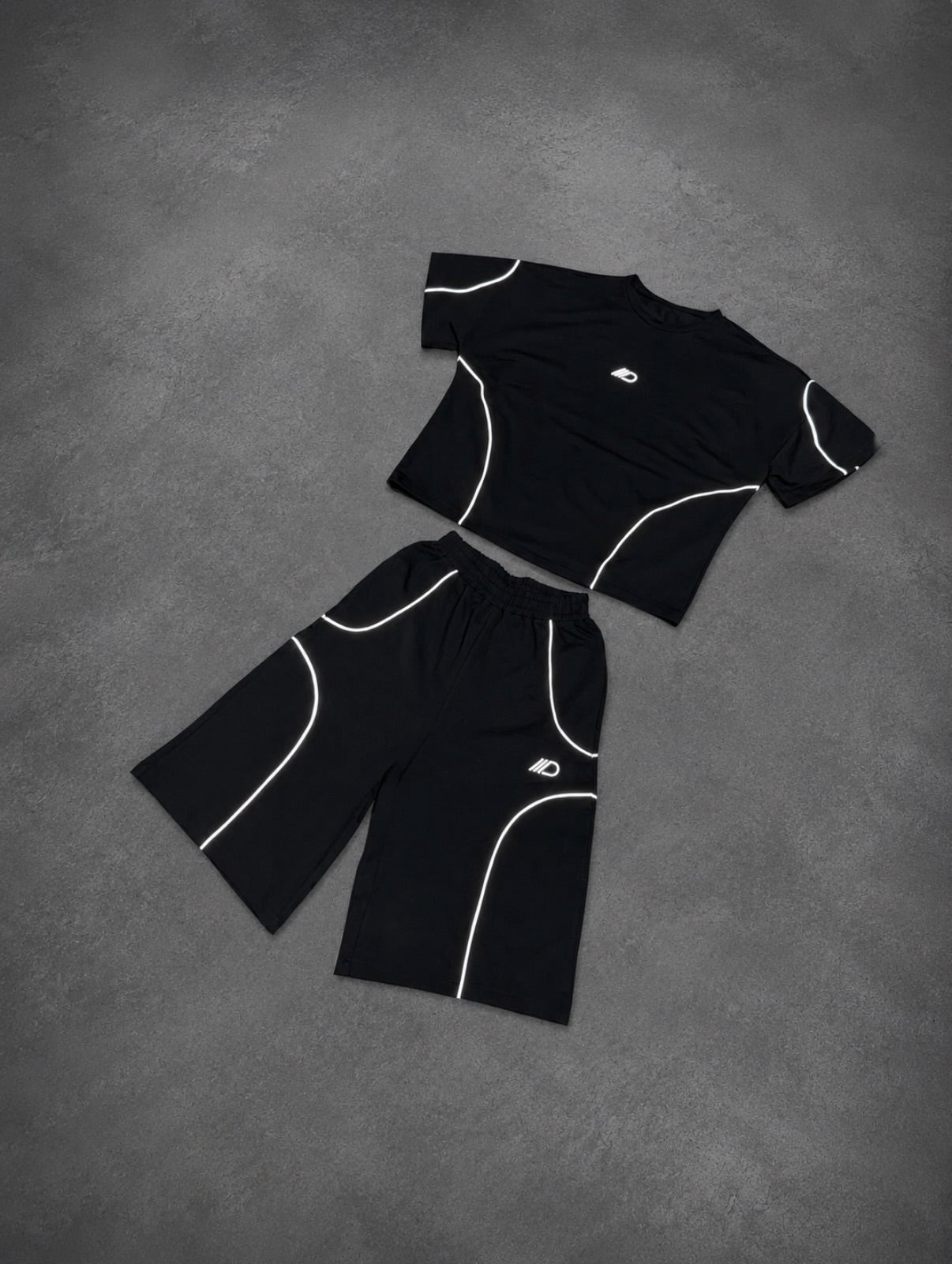 Reflective-strip Casual Set