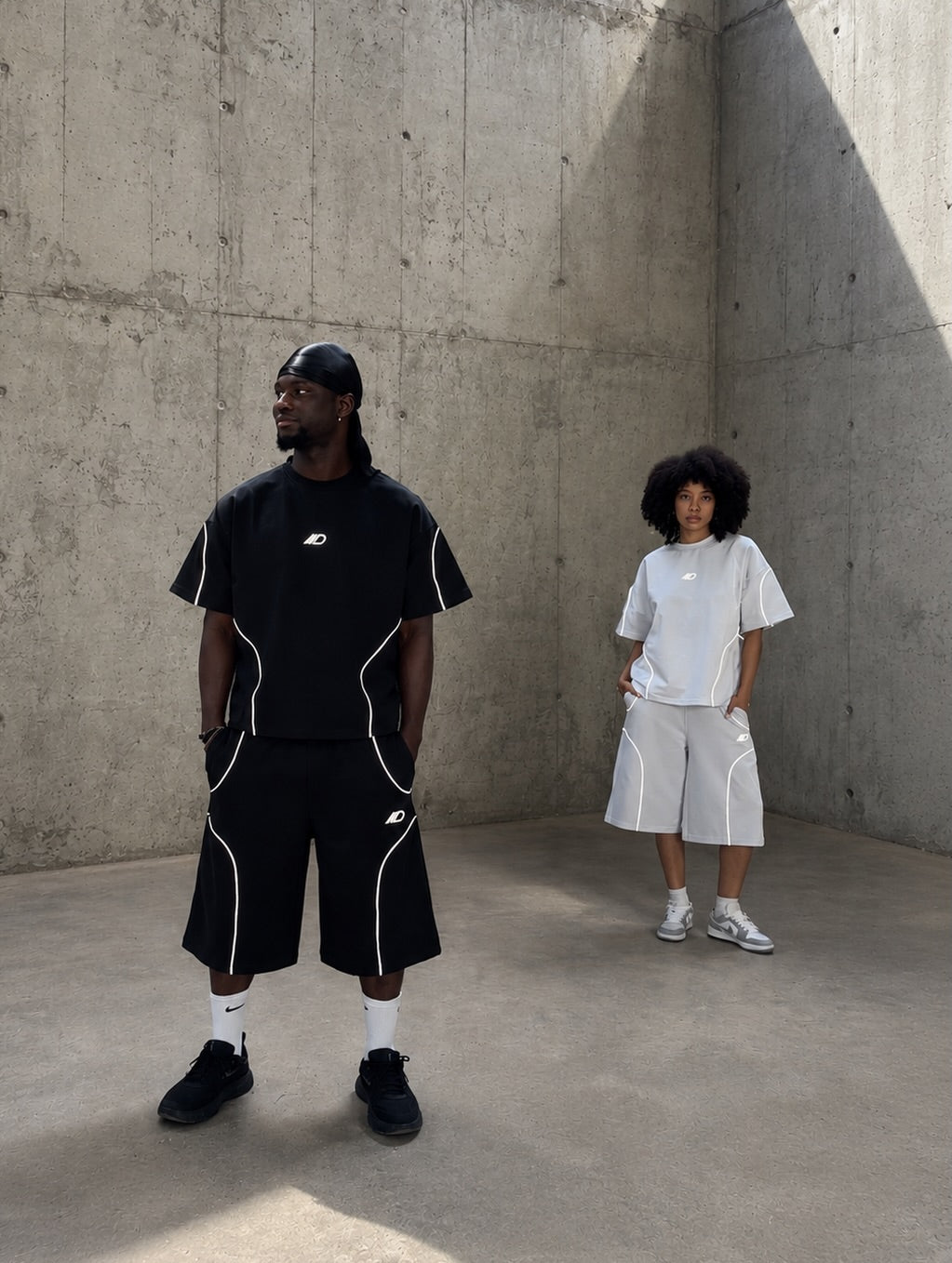 Reflective-strip Casual Set