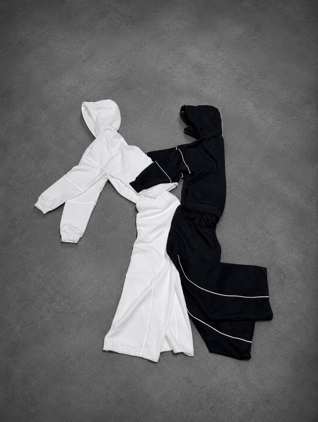 REFLECTIVE-STRIP MASK HOODIE SET