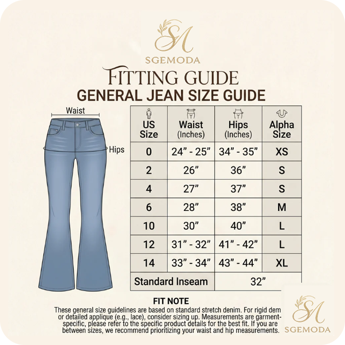 Lace Trim Flare Jeans（White）