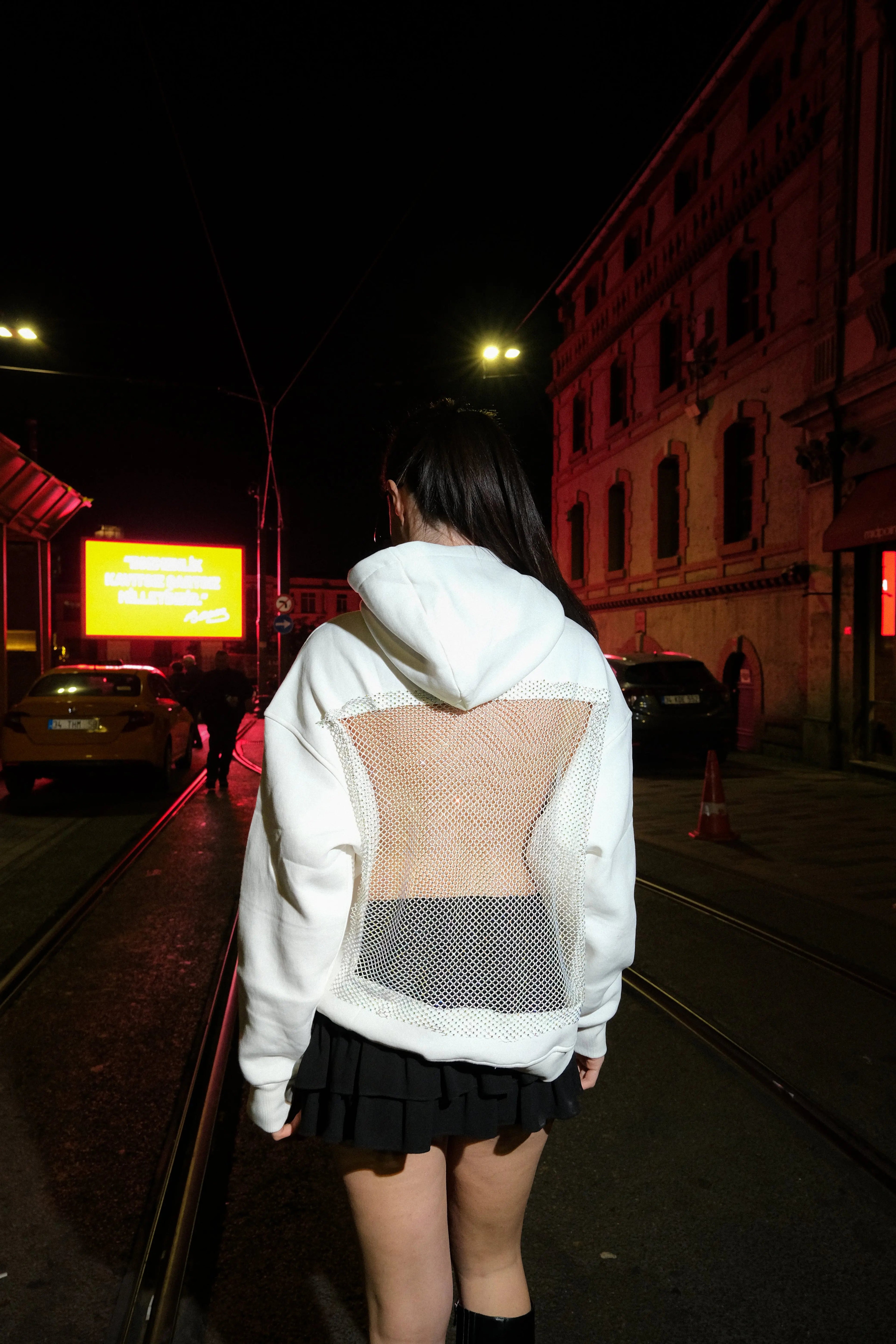 Crystal Sırt Parıltılı Hoodie