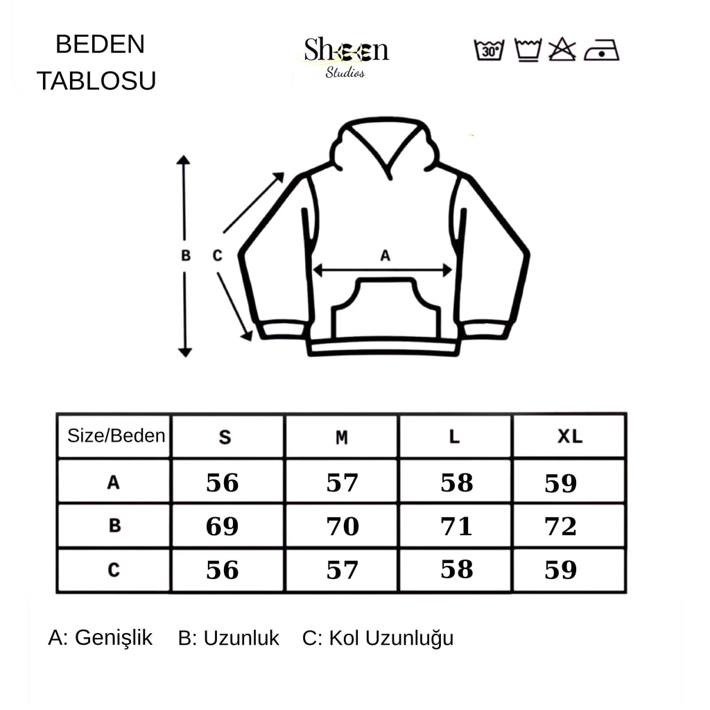Crystal Sırt Parıltılı Hoodie