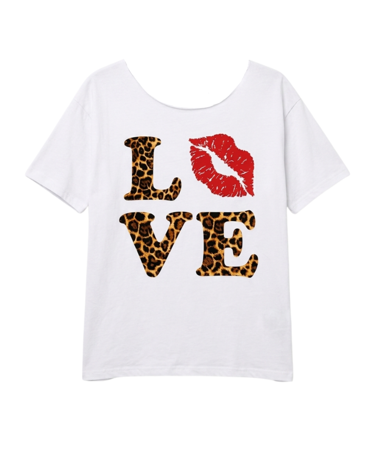 Leopar Love Baskılı T-Shirt