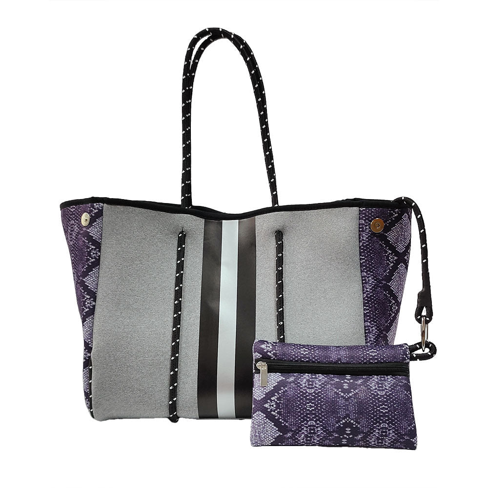 Neoprene Perforated Tote Set – Mother-Child Beach Bag, Water-Resistant Gym & Swim Duffle