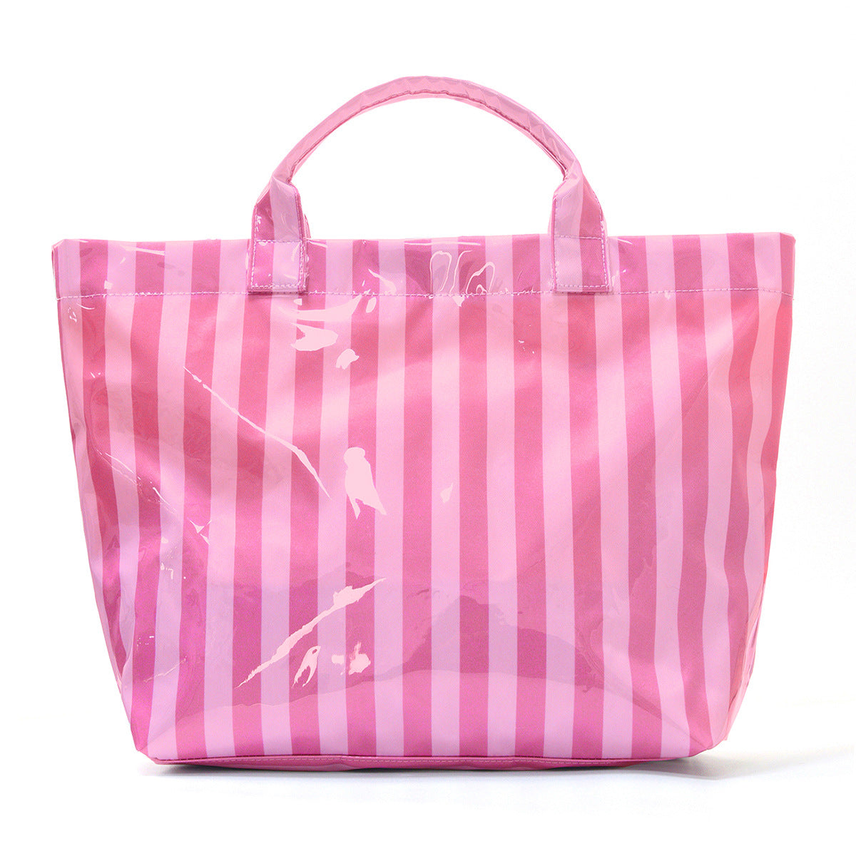 Striped Tote Bag – High-Aesthetic Lightweight Handbag, Commuter Large Travel Shoulder Bag