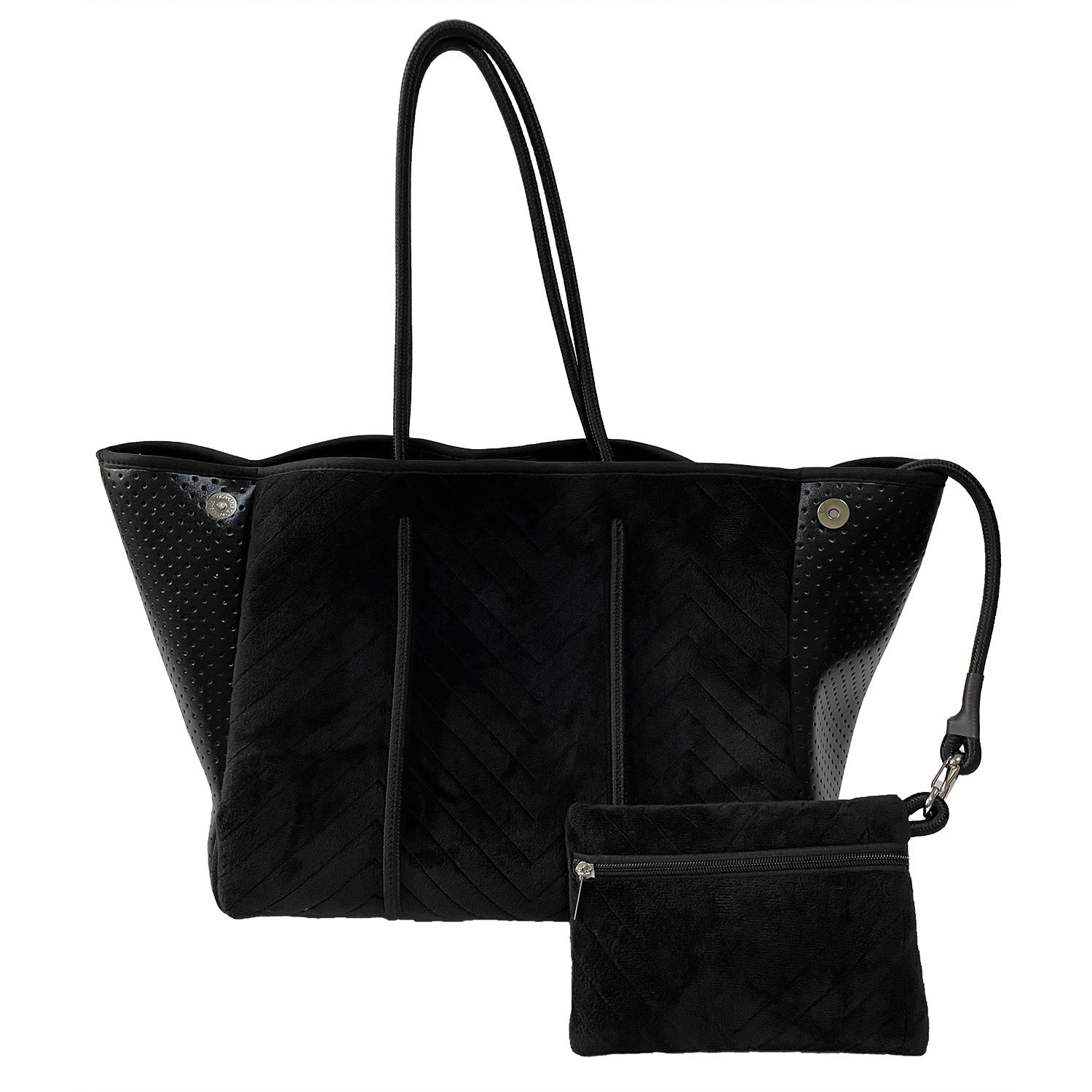 Neoprene Perforated Tote Set – Mother-Child Beach Bag, Water-Resistant Gym & Swim Duffle