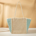 Summer Woven Shoulder Bag – Rustic Straw Handbag, Beach Vacation Tote, Casual Trendy Purse