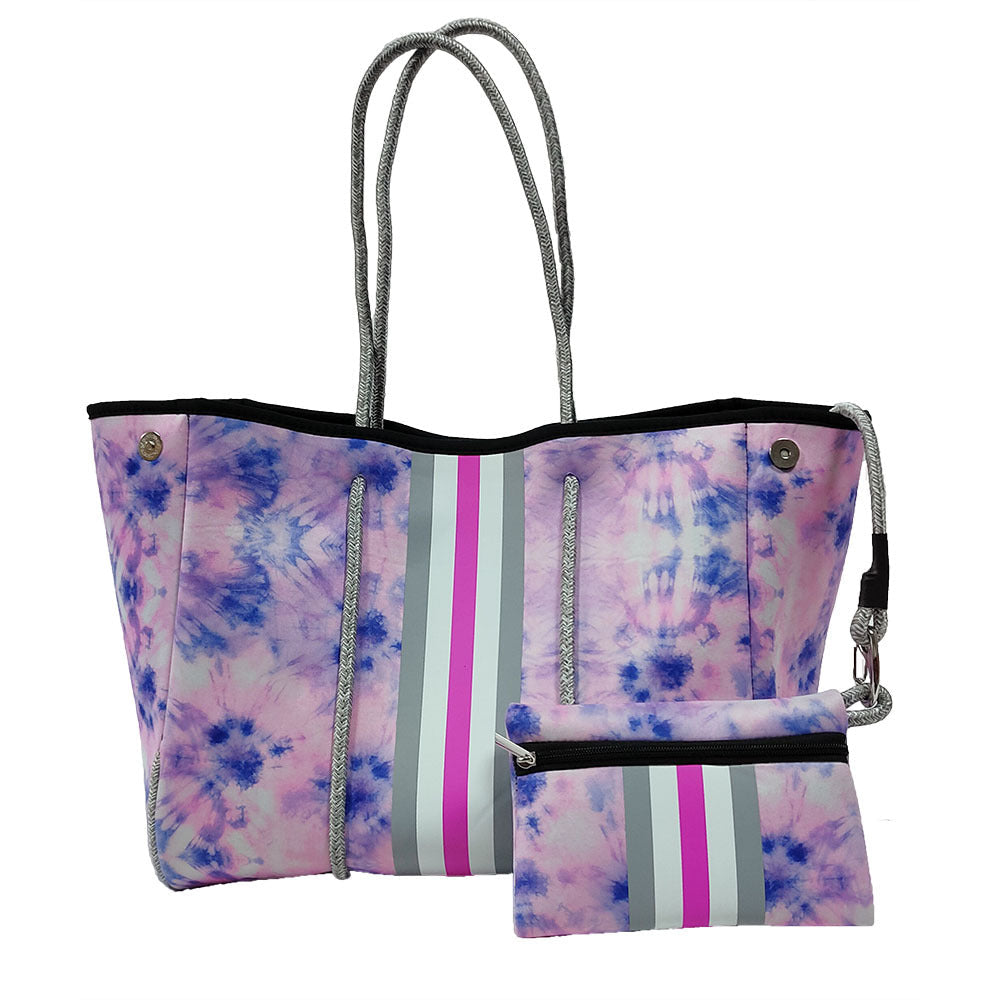 Neoprene Perforated Tote Set – Mother-Child Beach Bag, Water-Resistant Gym & Swim Duffle
