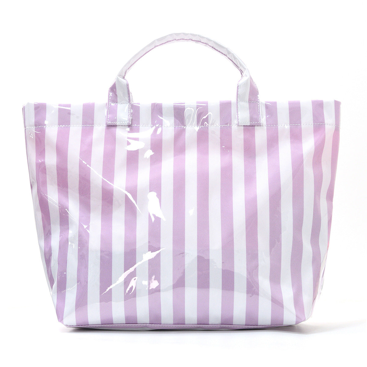 Striped Tote Bag – High-Aesthetic Lightweight Handbag, Commuter Large Travel Shoulder Bag