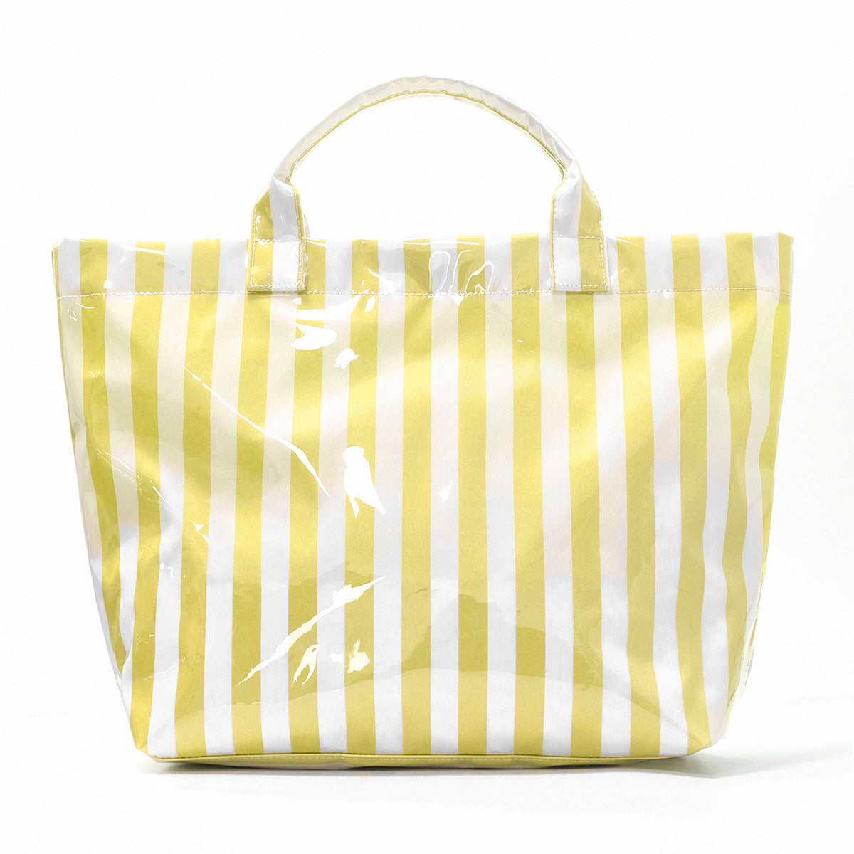 Striped Tote Bag – High-Aesthetic Lightweight Handbag, Commuter Large Travel Shoulder Bag