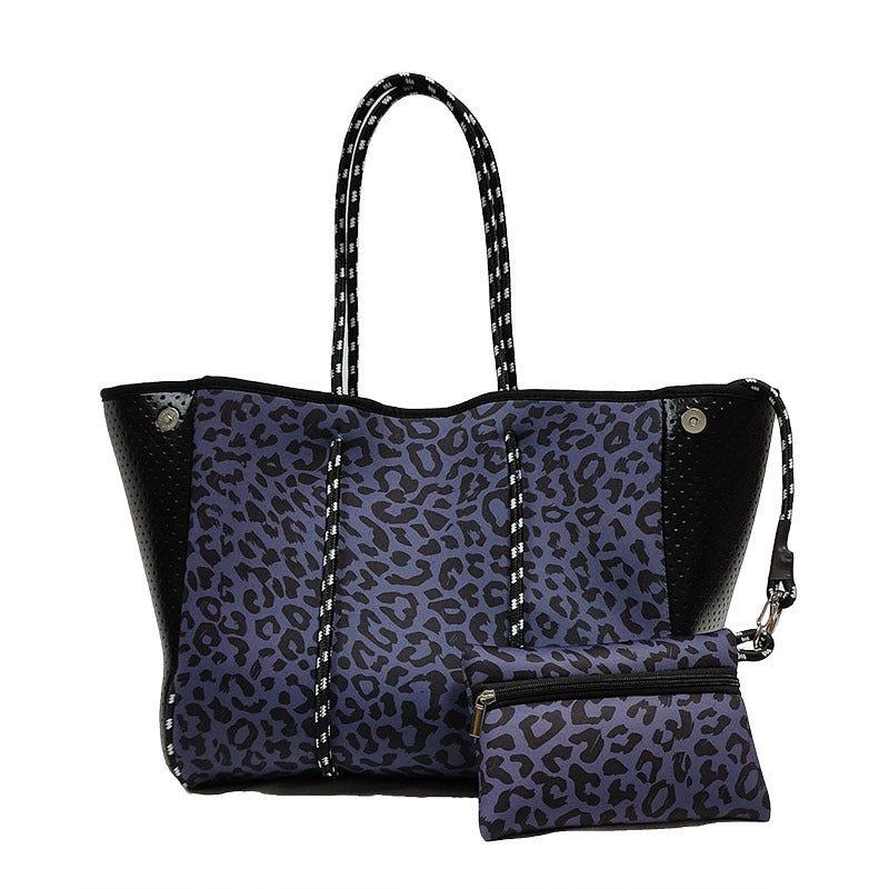 Neoprene Perforated Tote Set – Mother-Child Beach Bag, Water-Resistant Gym & Swim Duffle