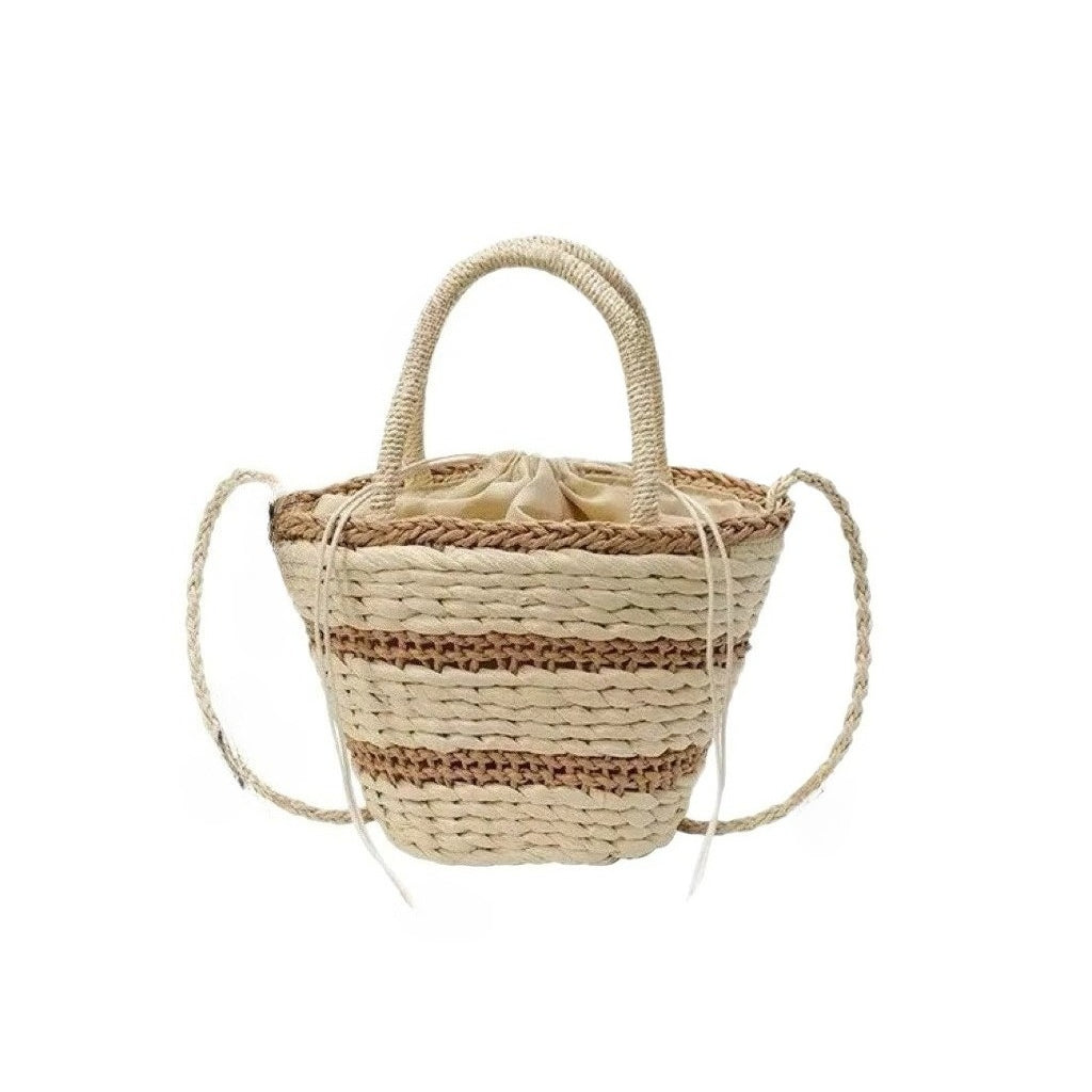 Handwoven Straw Shoulder Bag – Women's Exquisite Beach Vacation Purse, Premium Resort Tote