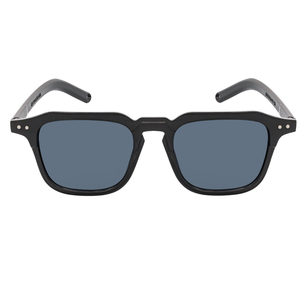 MISSONI - Keyhole Bridge Square Horn Rimmed Black Sunglasses Smoke Lens