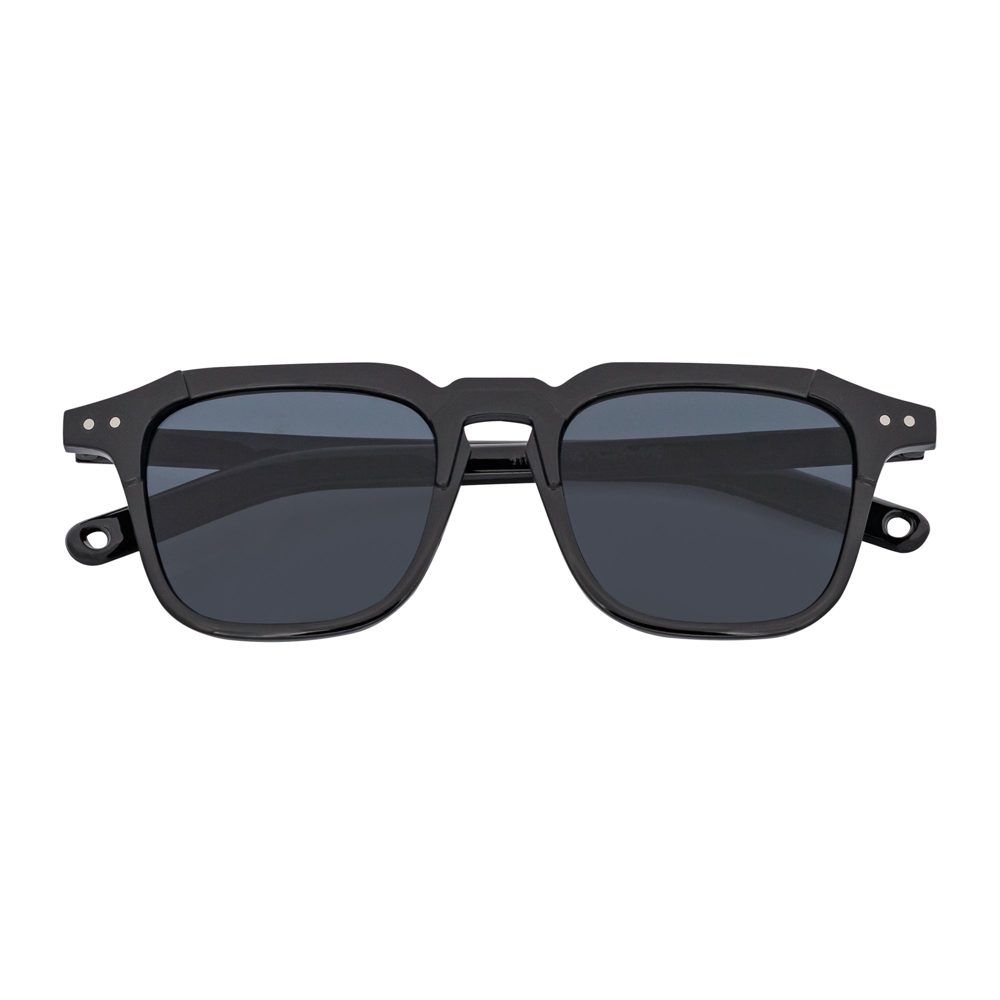 MISSONI - Keyhole Bridge Square Horn Rimmed Black Sunglasses Smoke Lens